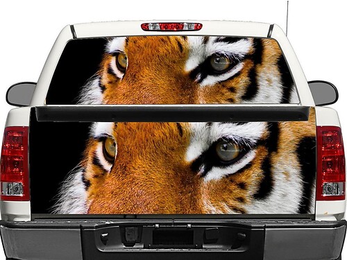 Vinilo adhesivo Eyes of the Tiger para ventana trasera o portón trasero de camionetas y SUVs