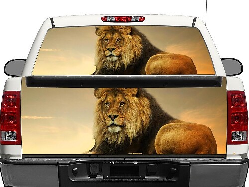 Calm Lion Vinilo para Ventana Trasera o Portón para Camionetas SUV