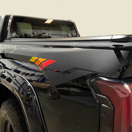 Toyota Tundra Side Pickup Carbon con calcomanía de rayas vintage Gráficos
