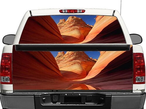 Calcomanía de vinilo para ventana trasera o portón trasero Grand Canyon para camionetas y SUVs