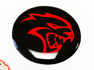 Botón de arranque del motor Hellcat Dodge Charger Dome Badge Emblem Resin Decal Sticker