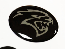 Botón de arranque del motor Hellcat Dodge Charger Dome Badge Emblem Resin Decal Sticker Now 2