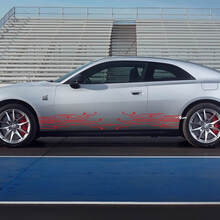 Adhesivo Vinilo Lateral Estilo Microchip para Dodge Charger Eléctrico 2024+_3