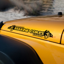 Marine Corps Mountains Edition Hood Pegatinas Calcomanías para campanas Jeep Wrangler
 3