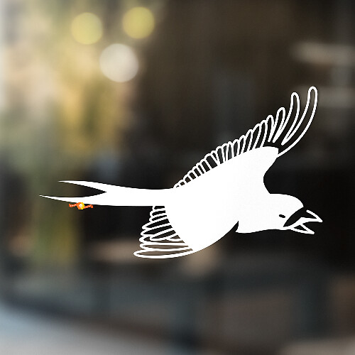 Pegatina Universal de Vinilo con Diseño de Pájaro Golondrina