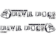 DEVIL DOG ​​bulldog edition Devil Dogs USMC Hood Pegatinas Calcomanías para campanas Jeep Wrangler
 2