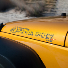 DEVIL DOG ​​bulldog edition Devil Dogs USMC Hood Pegatinas Calcomanías para campanas Jeep Wrangler
 2