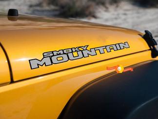 Smoky Mountain JK TJ YJ Hood Jeep Wrangler Decal Sticker 2 colores