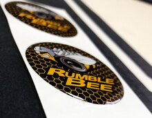 Botón de arranque del motor Rumble Bee Dodge Domed Badge Emblem Resin Decal Sticker 2