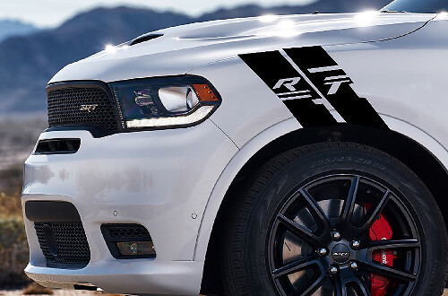 Kit personalizado de calcomanías de vinilo con rayas tipo hash para guardabarros lateral derecho para Dodge Durango