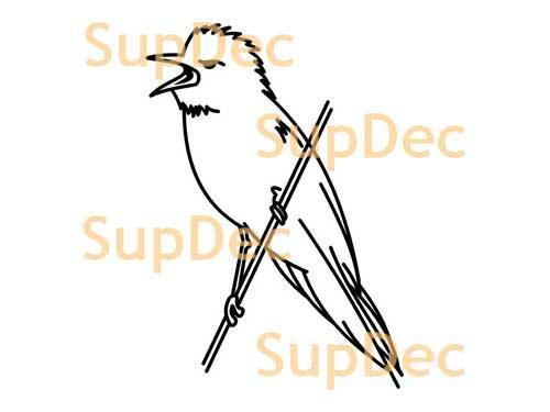 Pájaro vinilo arte pared ventana baño pegatina calcomanía extraíble #18
