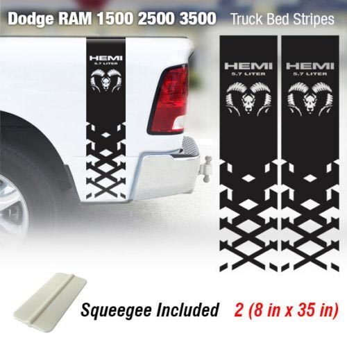 Cinta de Vinilo de Lados con Rayas de Acento Estilo Hemi para Dodge Ram 3500