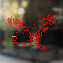 Pegatina de vinilo universal con diseño de pájaro depredador en vuelo_3