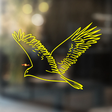 Pegatina de vinilo universal con diseño de pájaro depredador en vuelo_4