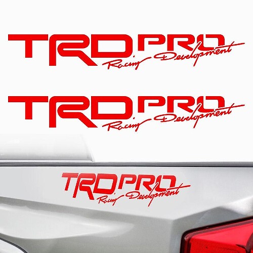 Calcomanía lateral de vinilo estilo carreras TRD Pro para Toyota Tacoma