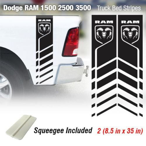 Vinilos adhesivos para franjas laterales de camión 4x4 para Dodge Ram 1500 2500 3500