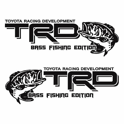 Juego de Calcomanías TRD Bass Fishing Edition para Camionetas Toyota