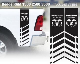 Dodge Ram 1500 2500 3500 Hemi 4x4 calcomanía camión cama raya vinilo pegatina Racing 5R