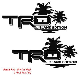 Calcomanías de vinilo para Toyota TRD Island Edition Tropical Palm Tacoma Tundra