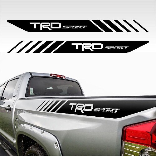 Calcomanía de vinilo estilo estroboscópico TRD Sport para cabecera de Toyota Tacoma
