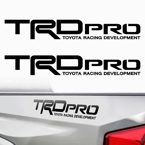 Calcomanía adhesiva de vinilo con letras TRD Pro para la caja de la Toyota Tundra