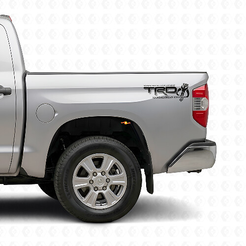 Juego de calcomanías laterales de vinilo edición Mandaloriana estilo TRD para Toyota Tacoma Tundra