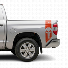 Juego de vinilos laterales traseros con calavera TRD Punisher para Toyota Tacoma Tundra_4