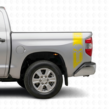 Juego de vinilos laterales traseros con calavera TRD Punisher para Toyota Tacoma Tundra_5