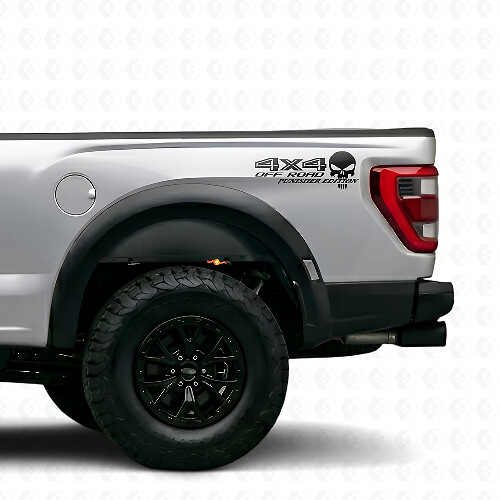 Juego de vinilos laterales para caja 4x4 Off Road Punisher Edition para camión Musclecar