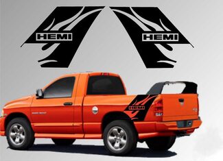 Dodge Ram vinilo calcomanía gráfico camión cama rayas Hemi llamas Daytona 1500 2500 ahora