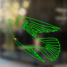 Pegatina Universal de Vinilo Flying Dove_2