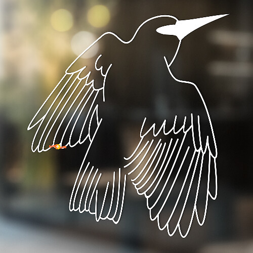 Calcomanía adhesiva universal de vinilo American Crow