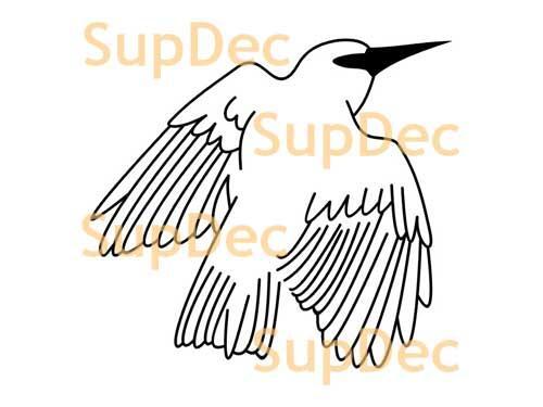 Pájaro vinilo arte pared ventana baño pegatina calcomanía extraíble #26
