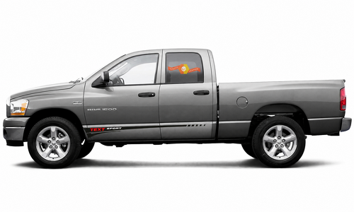 Calcomanía de vinilo lateral con rayas deportivas para Dodge Ram 1500