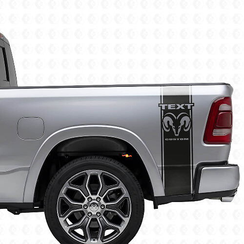 Vinilo decorativo con logo personalizado para franjas laterales traseras para camiones Dodge