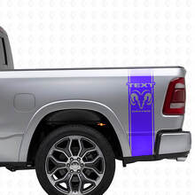 Vinilo decorativo con logo personalizado para franjas laterales traseras para camiones Dodge_2