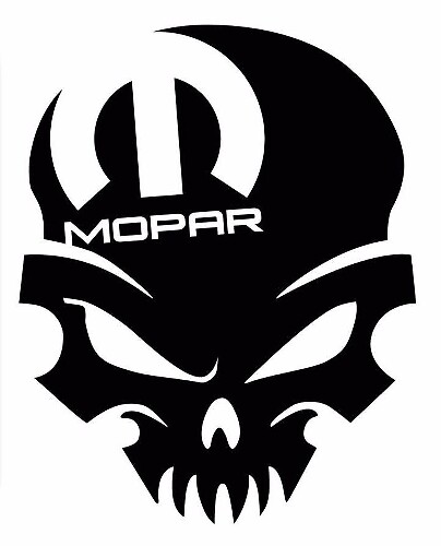 Calcomanía de Vinilo con Logo Skull Morap para Vehículos Dodge