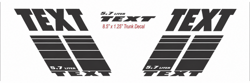 Texto personalizado Tiras de vinilo para guardabarros de coche 5.7 litros compatible con Dodge Charger