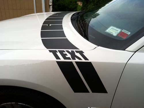 Juego de franjas segmentadas para capó, guardabarros delantero, calcomanía de vinilo para Dodge Charger 2005-2010