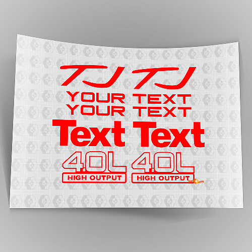 Jeep Wrangler Sport 4.0 de alto rendimiento PEGATINAS KIT DE CALCOMANÍAS YJ TJ