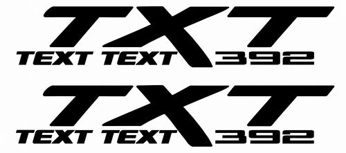 SRT Shaker Scat Pack Style TXT TEXT TEXT 392 Pair — Adhesivo de vinilo (lateral) para Dodge Charger