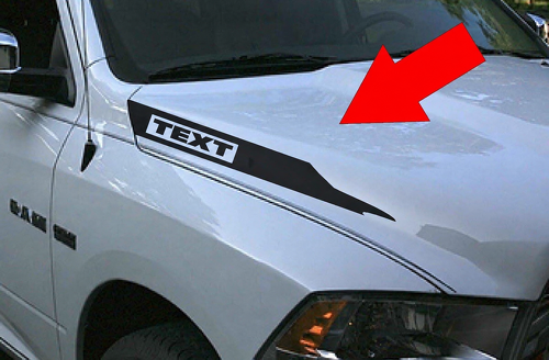 Calcomanías Personalizadas de Vinilo para Capó Tiras Adhesivas para Dodge Ram 1500 2500 Rebel