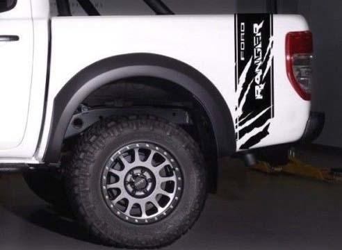 FORD RANGER Wildtrak logo lado cama raya gráficos calcomanía puerta trasera 06-18