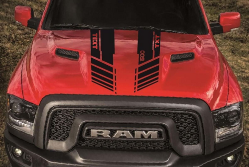 DODGE RAM 1500 HOOD rayas gemelas vinilo calcomanía pegatinas custom hemi