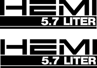 DODGE HEMI 5.7 LITROS vinilo adhesivo x2 PIEZAS