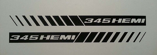 Calcomanías de franjas de capó estroboscópicas 345 HEMI para Dodge Ram 5.7 y Charger SRT8