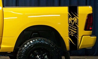 Dodge Ram 1500 RT HEMI Truck Bed Box graphic Stripe kit de calcomanías personalizadas