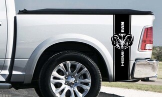 Dodge Ram 1500 RT HEMI Truck Bed Box graphic Stripe calcomanía pegatina personalizada mopar