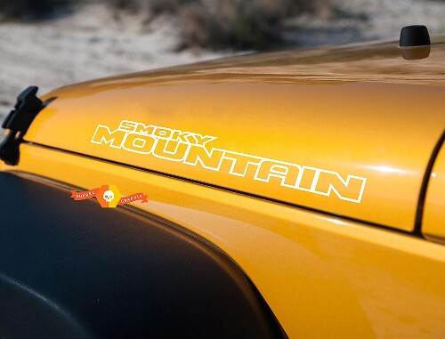 Vinilo Adhesivo para Capó Smoky Mountain para Jeep Wrangler JK