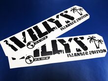 2x Jeep Wrangler Willys islander Hood Decal Stickers gráficos 2